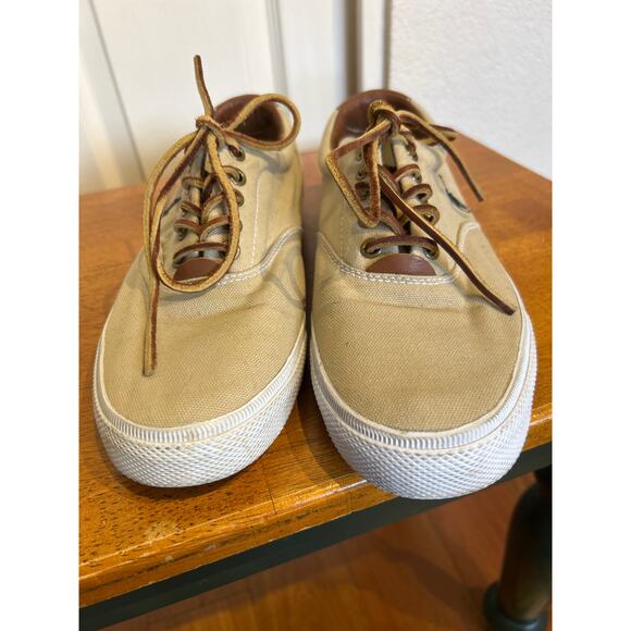 Polo Ralph Lauren Vaughn Canvas Leather Loafers - Picture 6 of 9